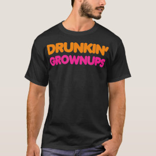 Trinken betrunkene Erwachsene Ehefrau Männer Frau T-Shirt