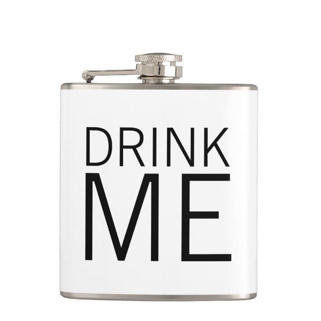 Trinken | Einfach Minimalistisch Flachmann (Vorderseite)