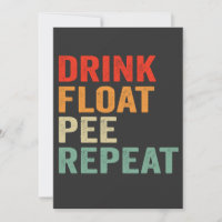 Trinken Float Pee Wiederholen Funny Kanufahren Pad