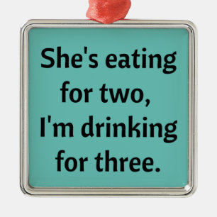 Trinken für drei lustige Vater Joke Ornament Aus Metall