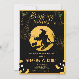 Trinken, Hexen Girls Night Party Halloween Einladung