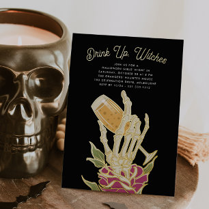 Trinken, Hexen HALLOWEEN-PARTY Folieneinladung