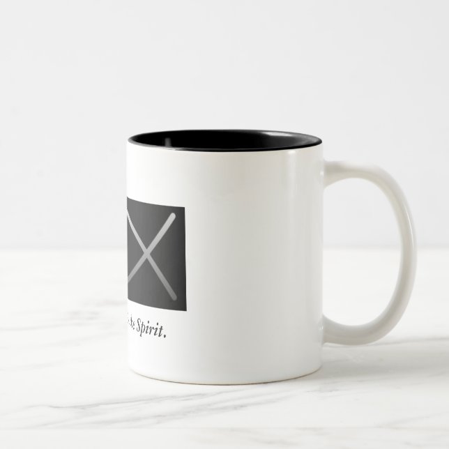 Trinken in der Geist-Kaffee-Tasse Zweifarbige Tasse (Rechts)