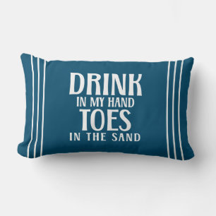 Trinken in meinen Handzehen in der Sand Beach Quot Lendenkissen
