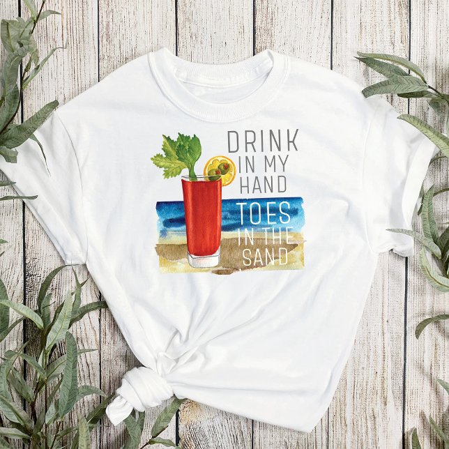 Trinken in meiner Hand Zitat Nautical Beach Sommer T-Shirt (Von Creator hochgeladen)