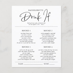 Trinken Junggeselinnen-Abschied Game Card