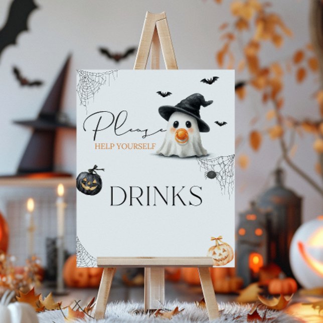 Trinken Little Boo Baby Dusche Halloween Poster (Von Creator hochgeladen)