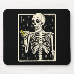 Trinken Martini Schwanz Retro Halloween Kostüm Mousepad