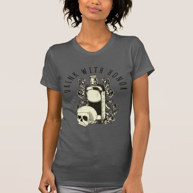 Trinken mit Ehrenschädel T-Shirt (Vorderseite)