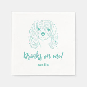 Trinken Sie auf mich! Cavalier Spaniel Wedding Nap Serviette