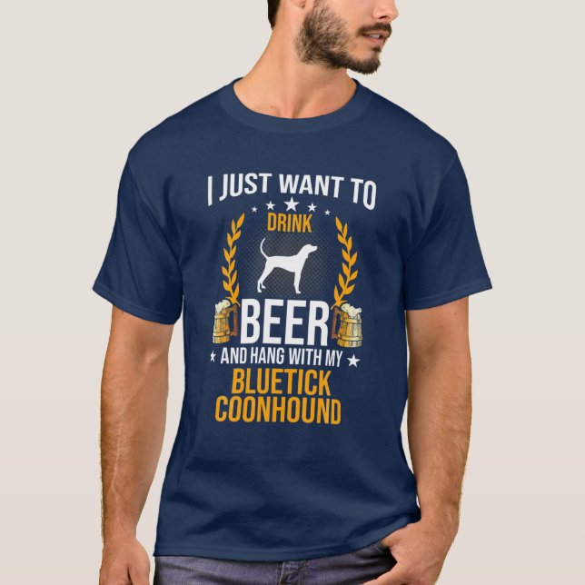 Trinken Sie Bier und halten Sie sich mit meinem Bl T-Shirt (Vorderseite)