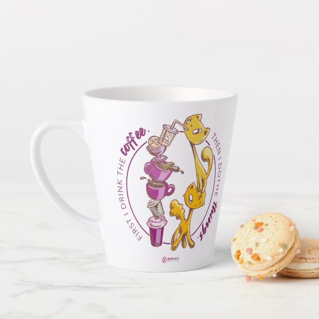 Trinken Sie den Kaffee, tun Sie das, was Milchtasse (Beispiel)