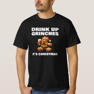 Trinken Sie Grinken, Weihnachten T-Shirt