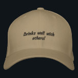 Trinken Sie gut mit anderen Funny bestickt Hat Bestickte Baseballkappe<br><div class="desc">Humorales Weingeschenk</div>