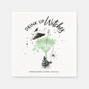 Trinken Sie Hexen Cocktail Halloween Brautparty Serviette