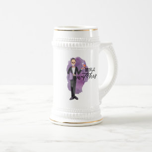 Trinken Sie Hexen Funny Wordplay Halloween-Party Bierglas