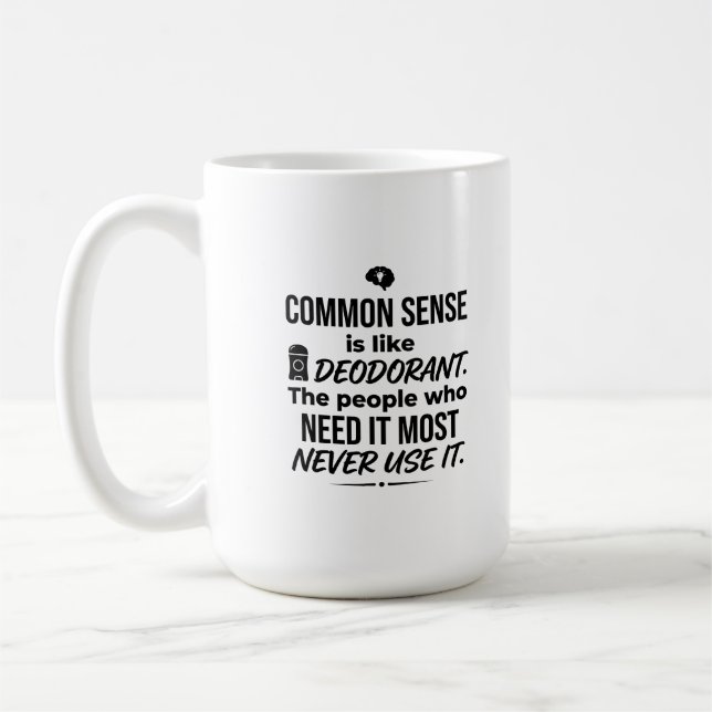 Trinken Sie im Klassiker-Mug 'Lachen' 15 oz Kaffeetasse (Links)