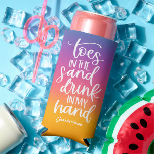 Trinken Sie in meiner Hand Niedliche Typografie mi Selters Dosenkühler