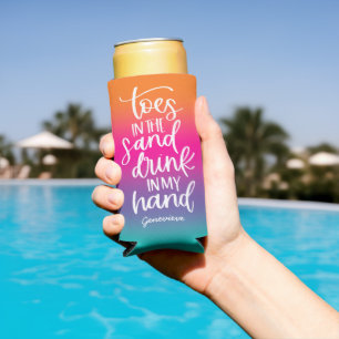 Trinken Sie in meiner Hand Niedlichen Text Design Selters Dosenkühler