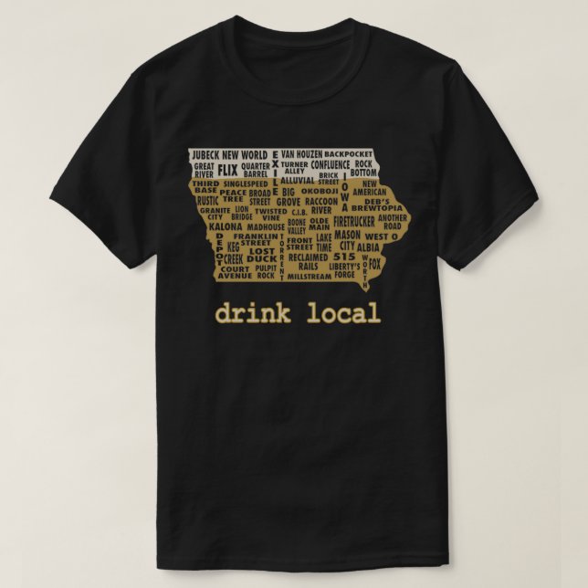 Trinken Sie lokale Bier T-Shirt (Design vorne)