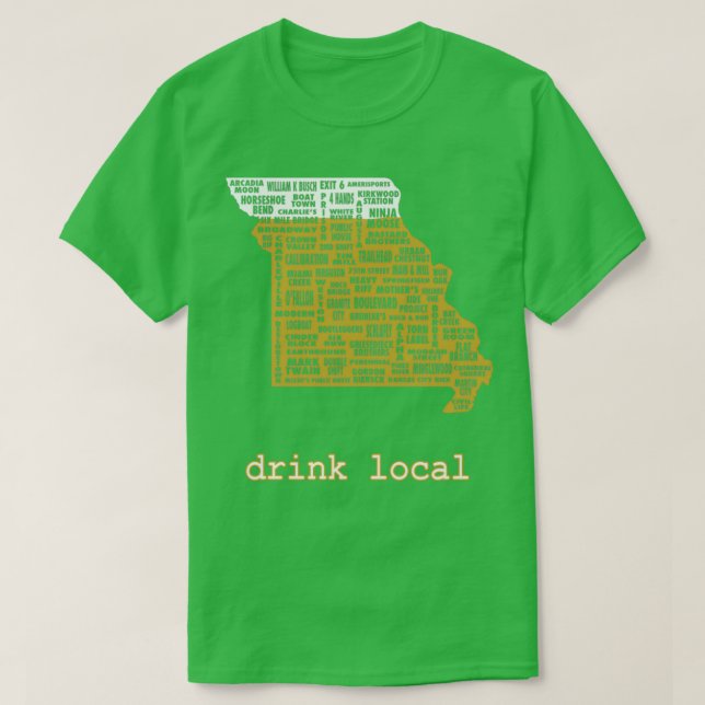 Trinken Sie lokale Chemise de bire Missouri classi T-Shirt (Design vorne)