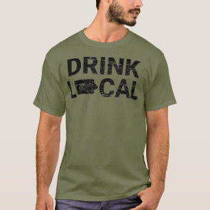 Trinken Sie lokale Iowa Bierbrauerei T-Shirt