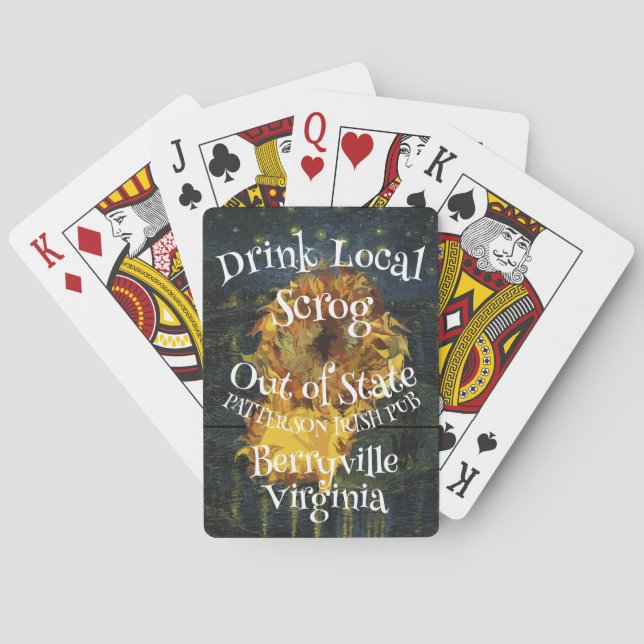 Trinken Sie lokales Scrog aus dem Staat Patterson  Spielkarten (Rückseite)