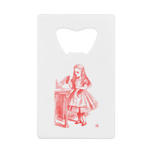 Trinken Sie mich (Alice) Kreditkartenflaschenöffner
