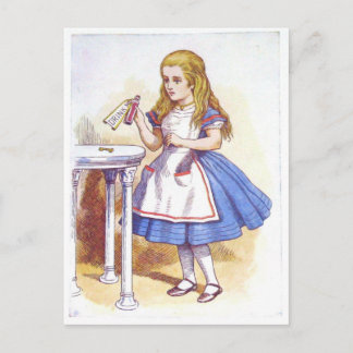 Trinken Sie mich, Alice! Postkarte