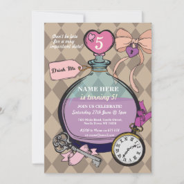 Trinken Sie mich Einladungs-Alice im Einladung