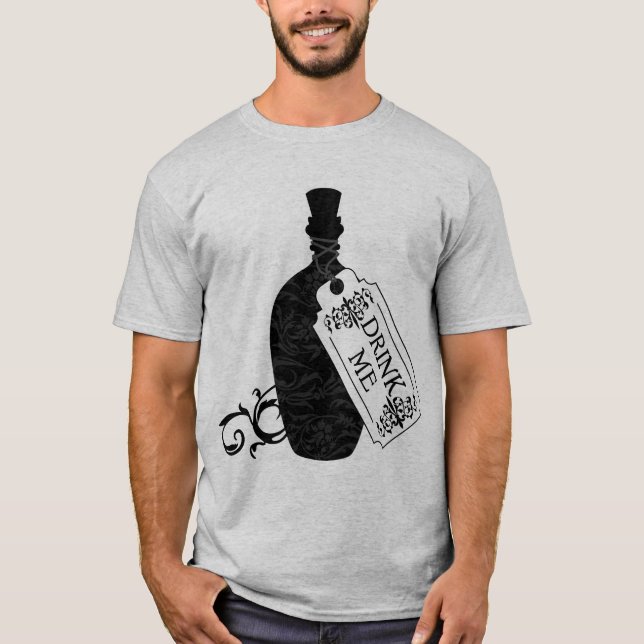 Trinken Sie mich Flasche T-Shirt (Vorderseite)