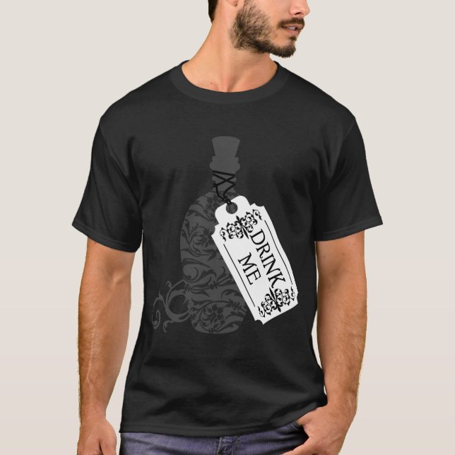 Trinken Sie mich Flasche T-Shirt (Vorderseite)