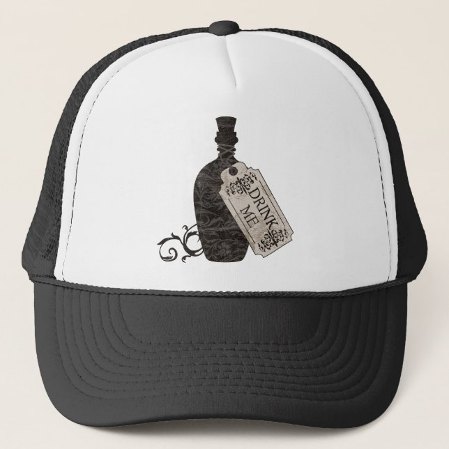 Trinken Sie mich Flasche Truckerkappe (Vorderseite)