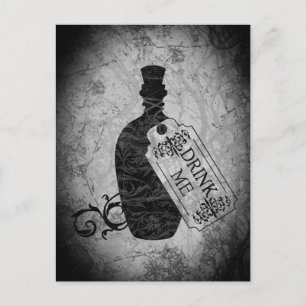 Trinken Sie mir Flasche Grau Postkarte