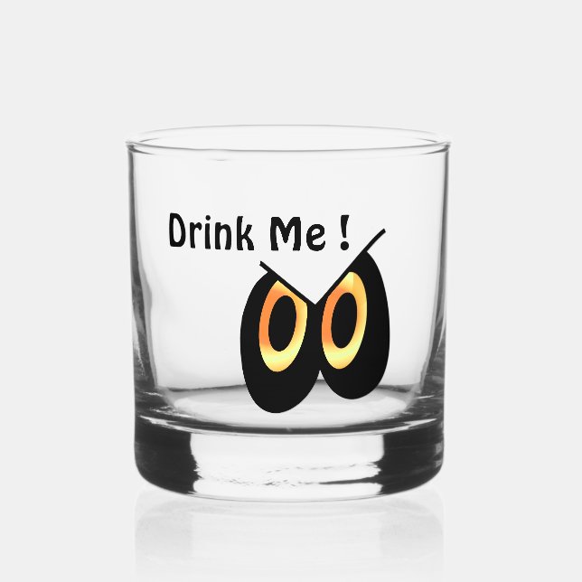 Trinken Sie mir Halloween-Augen Whiskyglas (Vorderseite)