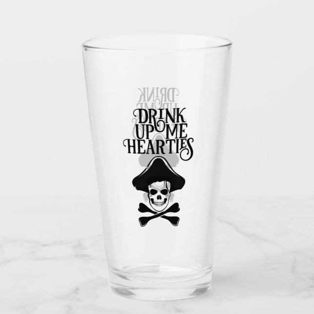 Trinken Sie mir Herzenslust Piratenglas-Cup Glas (Vorderseite)