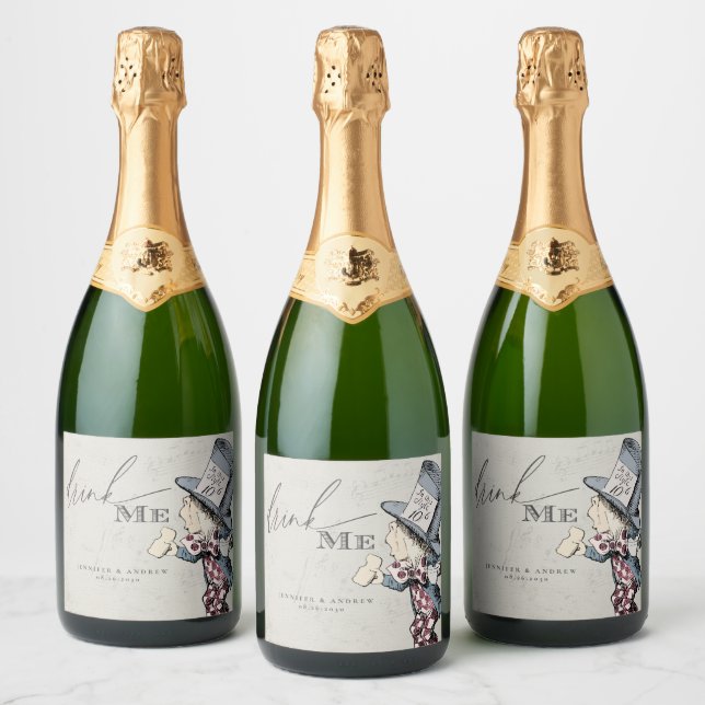 Trinken Sie mir Vintage Alice im Wunderland Hochze (Flaschen)