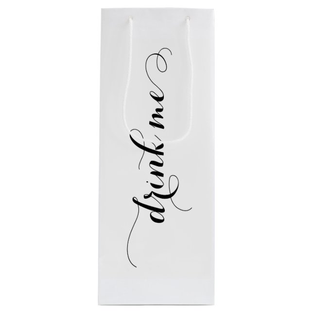 Trinken Sie mir Weinbeutel Geschenktüte Für Weinflaschen (Vorderseite)