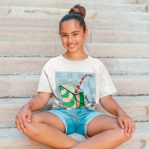 Trinken Sie mit einem Strohdach-T - Shirt