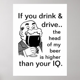 Trinken Sie nicht und fahren Sie Poster