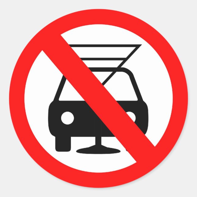 Trinken Sie nicht und fahren Sie Runder Aufkleber (Vorderseite)