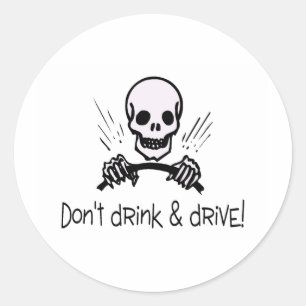 Trinken Sie nicht und fahren Sie Runder Aufkleber