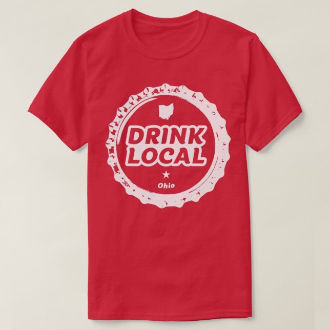 Trinken Sie örtliche Ohio Kunsthandwerk Bierdeckel T-Shirt (Design vorne)