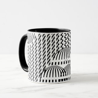 Trinken Sie schwarze und weiße Domes Tasse