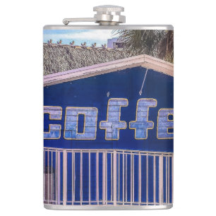 Trinken Sie später KAFFEE Flachmann