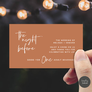 Trinken Sie Ticket Erwachsene Getränke die Nacht v Begleitkarte
