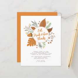 Trinken Sie trinken und danken Sie Erntedank Wreat