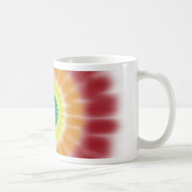 Trinken Tasse, Gefärbte Krawatte Regenbogen Friede Kaffeetasse (Rechts)