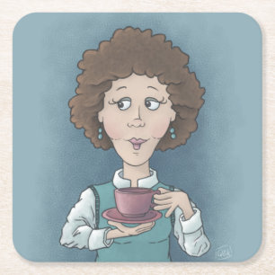 Trinken Tea Square Paper Untersetzer