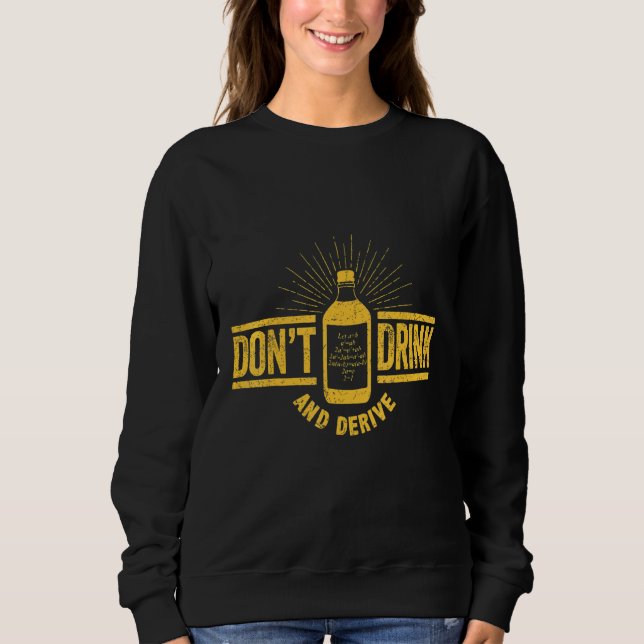 Trinken und ableiten Kalkulationen Joke Math Pun M Sweatshirt (Vorderseite)